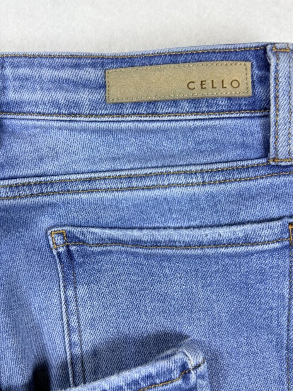 Cello Split Hem Flare Jeans Size 11 Y2K Stretch Distressed - Picture 8 of 12